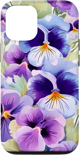 Miniatura 28 de Pansy Flower Pattern Floral Case for iPhone 17