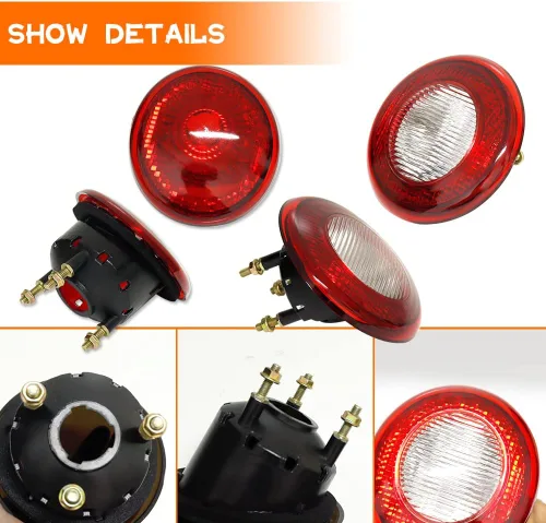 Miniatura 2 de 4 piezas Lentes Rojos para 2006 2007 2008 2009 2010 2011 Chevy HHR Carcasas de luz trasera inversa Carcasa roja.