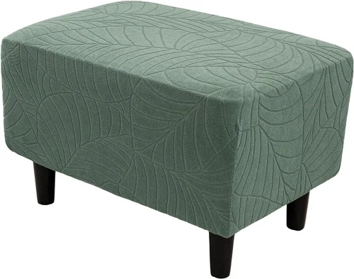 Miniatura 41 de Eco-Ancheng Funda elástica para silla, funda otomana rectangular de almacenamiento, funda otomana para reposapiés, fundas otomanas para taburete