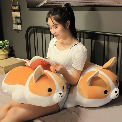 Miniatura 2 de Juguete de peluche para perros Shiba Inu, almohada de peluche para niños, cojín de peluche Corgi (60cm/23.6in)