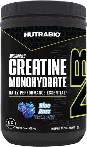 Miniatura 15 de NutraBio Suplemento en polvo de monohidrato de creatina micronizada pura, sin sabor, (10.58 oz) – Apoya la energía para el desarrollo muscular