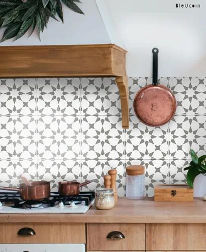 Miniatura 2 de Pegatinas de cola de milano del Pacífico para azulejos de vinilo autoadhesivo contra salpicaduras para cocina y baño, resistente al agua
