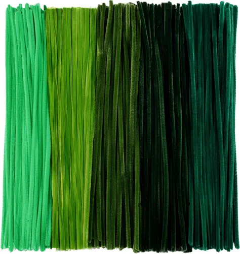 Miniatura 32 de Caydo 200 limpiapipas verde oscuro para decoración de Pascua, tallos de felpilla esponjosos a granel para niños, proyectos de manualidades, 12