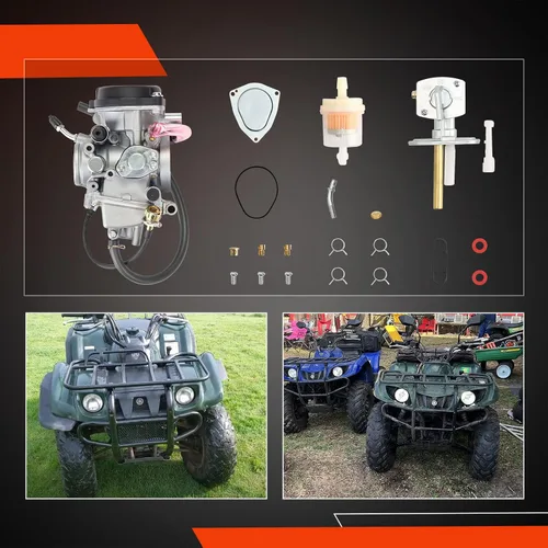 Miniatura 7 de Carburador Compatible con Yamaha 2000-2006 Kodiak 400 YFM400 & Big Bear 400 & Bruin 350, 2007-2012 Grizzly 350 Grizzly 450, 2006-2009 Wolverine 350