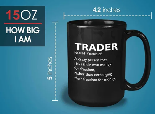 Miniatura 6 de Taza de café del mercado de valores – Definición del comerciante Crazy Person – Day Trader Brokers Asesor financiero Inversor Ahorro de oficina