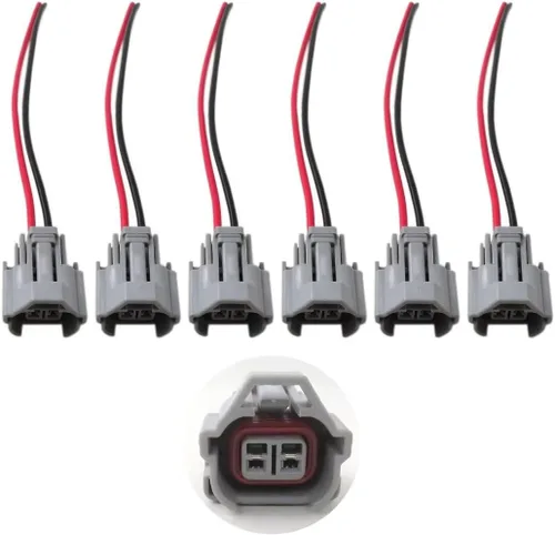 Miniatura 7 de Coleta eléctrica del enchufe del conector hembra del inyector de combustible de la alta impedancia 6x