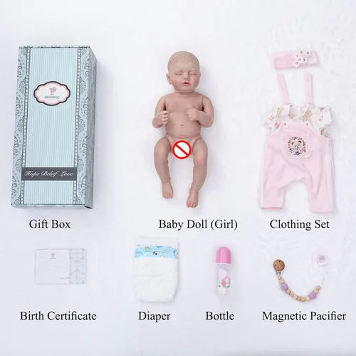 Miniatura 5 de Muñecas Reborn de bebé – Muñecas de bebé reales de 20 pulgadas que se ven reales, muñeca de cuerpo completo de vinilo para niña, recién nacida Rosa
