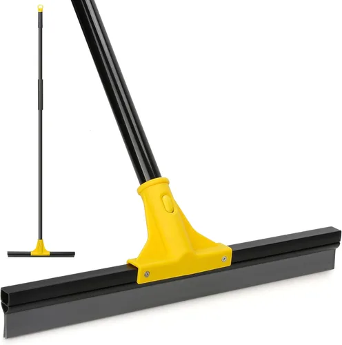 Miniatura 10 de Escurridor de Piso con Mango Telescópico Largo de 59'', Escoba de Goma Resistente de 18" para Hormigón, Azulejos de Baño, Garaje, Terraza
