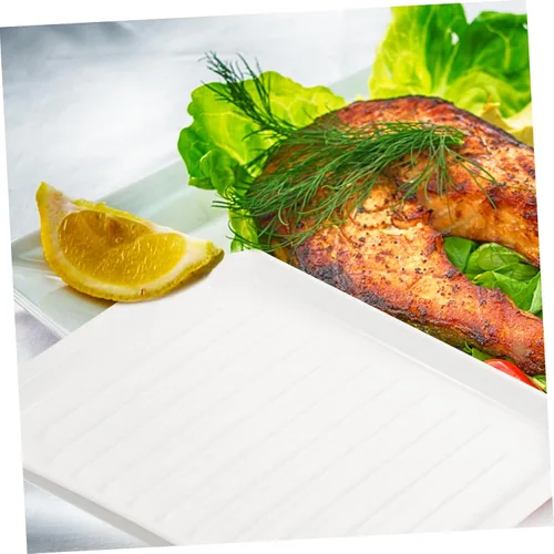 Miniatura 8 de SHOWERORO Bandeja para hornear tocino para microondas con protector de salpicaduras, bandeja de cocción para tocino crujiente para uso doméstico