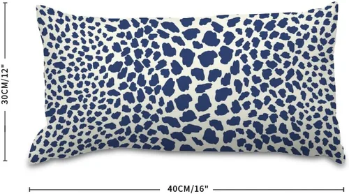 Miniatura 3 de Throw Pillowcase Navy Cheetah Leopard Print Animal Rectangular Cushion Cover Animal Background Decorative Pillow Home Cotton Linen 12x16 Elegant