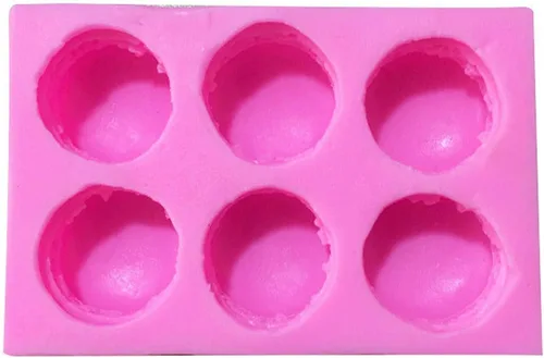 Miniatura 2 de Molde de silicona para macarrón de 6 agujeros, suministros de molde para hornear chocolate (color aleatorio)