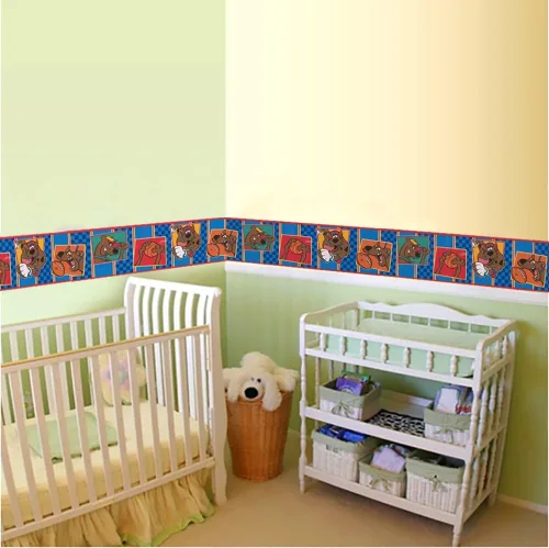 Miniatura 3 de Scooby-Doo Disney dibujos animados papel tapiz frontera – Azul, café, Naranja – Kids Baby Room, Roll "15 x 6.75