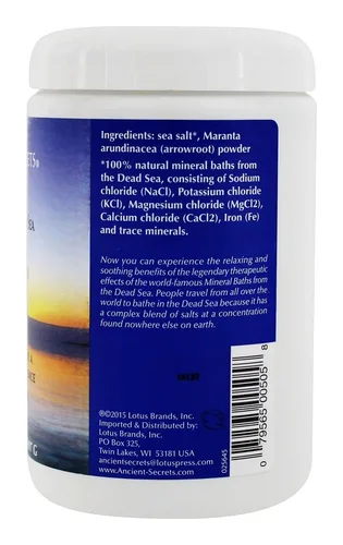 Miniatura 2 de ANCIENT SECRETS Sales de baño de aromaterapia sin perfume del Mar Muerto de 2 lb