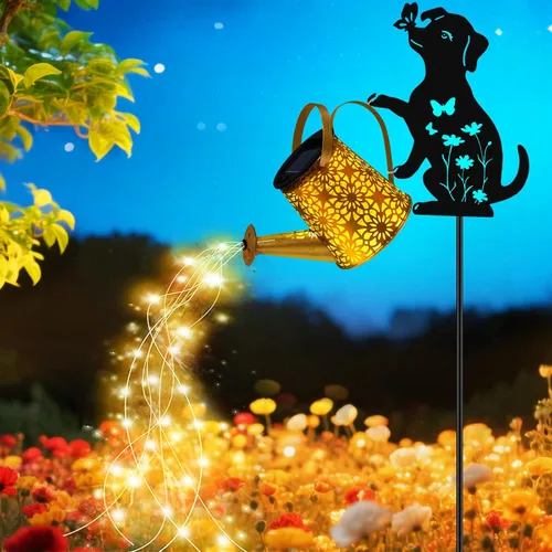 Miniatura 13 de Luces solares para regadera, linterna colgante de conejo, luces solares al aire libre, regalos para amantes de los conejos para mamá, mujeres