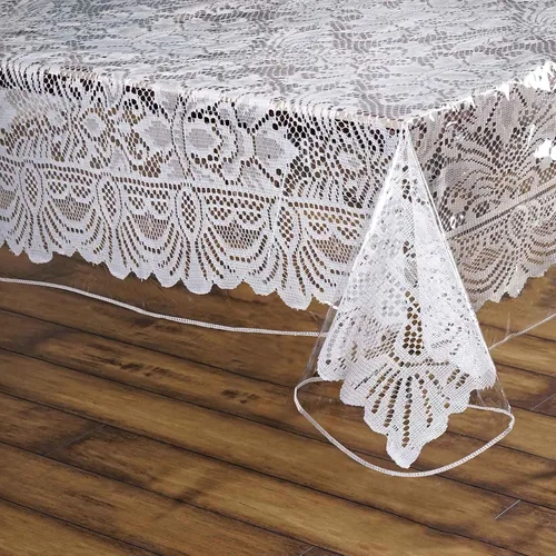Miniatura 6 de Efavormart - Mantel de vinilo cuadrado transparente de 54 x 54 pulgadas, respetuoso con el medio ambiente, impermeable, para mesas de cocina
