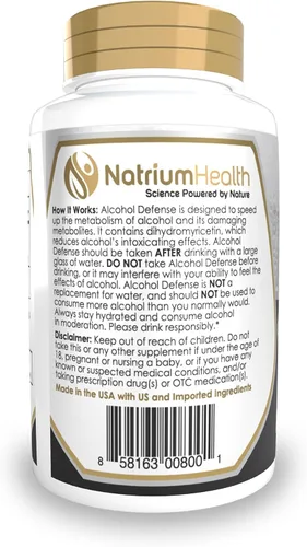 Miniatura 3 de Cápsulas Alcohol Defense 60 unidades Promueve el metabolismo saludable del alcohol Contiene dihidromiricetina, extracto de jengibre