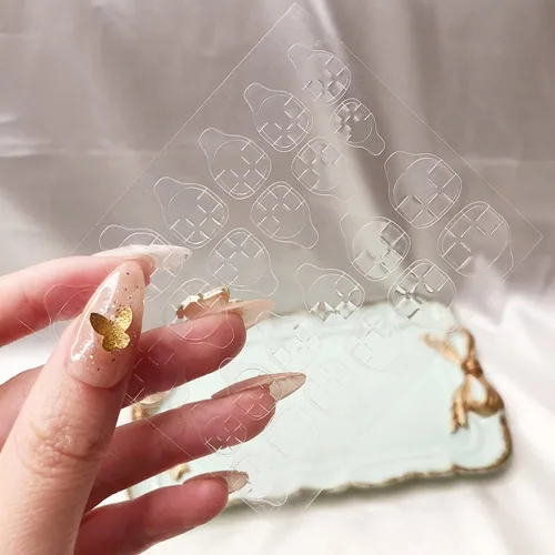 Miniatura 4 de Mwellewm 240 piezas de 10 hojas de pegamento de uñas de doble cara para uñas a presión, puntas de uñas postizas impermeables y transpirables