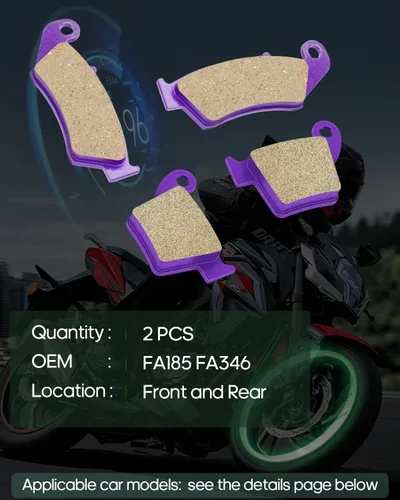 Miniatura 2 de SCITOO Pastillas de freno de fibra de carbono para Honda CR125R, Honda CR250R, Honda CRF250R, Honda CRF250R, Honda CRF250X, Honda CRF450R, Honda