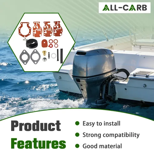 Miniatura 7 de ALL-CARB Kit de reparación de carburador de carbohidratos de repuesto para Johnson Evinrude 439073 431897 18-7219 6 8 9.9 15 20hp