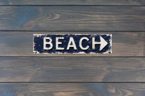 Miniatura 6 de Letrero de metal retro de estaño vintage para placa de playa y playa, 4 x 16 pulgadas