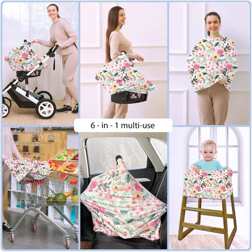 Miniatura 4 de Funda para asiento de automóvil para lactancia materna, funda elástica de asiento de automóvil, multiusos, funda de lactancia, regalo para baby