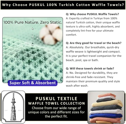Miniatura 8 de Püskül - Juego de toallas de baño de lujo de 4 piezas en color antracita, de alta calidad, 100% algodón turco orgánico, 2 toallas de mano y 2