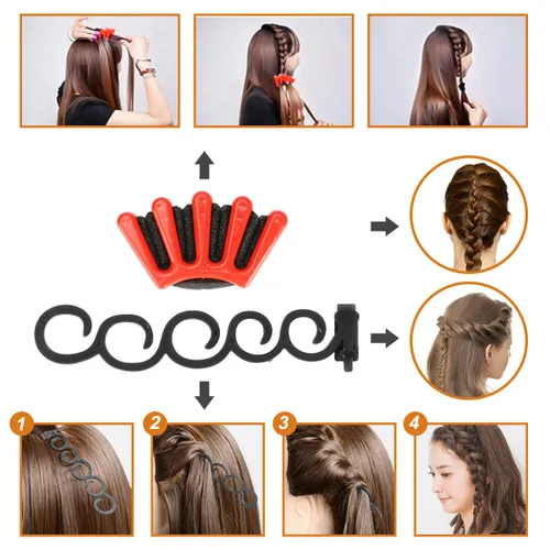 Miniatura 6 de Kit de 40 herramientas de bricolaje para trenzar y modelar el cabello, accesorios de moda Number-one con herramientas de peinado en espiral