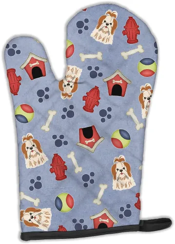 Miniatura 173 de Caroline's Treasures BB2732OVMT Dog House Collection Border Collie - Guante de horno grueso resistente al calor para sartenes calientes y horno