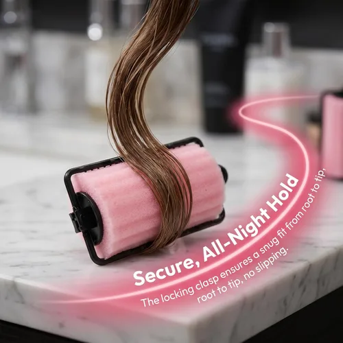 Miniatura 8 de Fomiyes 6 rodillos de espuma para el cabello: rodillos de esponja para rizadores de peluquería - Esponja mediana para rizos suaves durante la noche