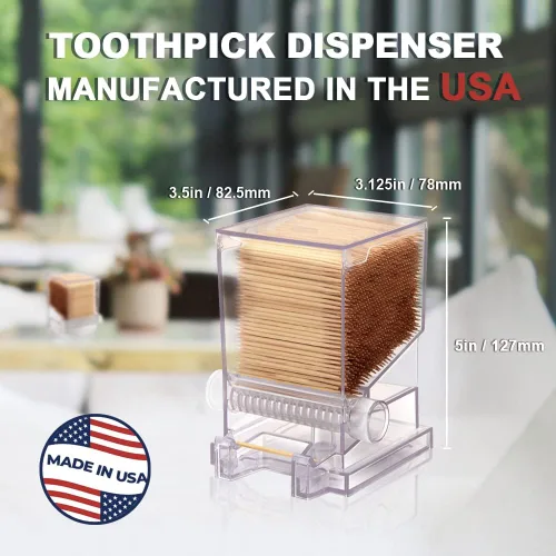 Miniatura 2 de Dispensador de palillos de dientes transparente estilo restaurante