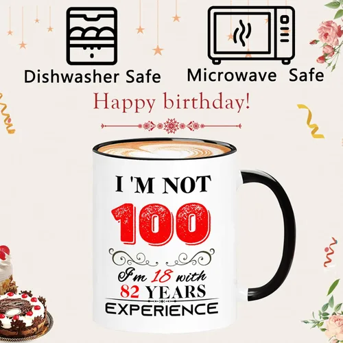 Miniatura 3 de Taza de 100 cumpleaños 1926 para mujeres y hombres, regalos de cumpleaños de 100 años para mamá, papá, abuela, abuelo, esposa, marido, tío, tía