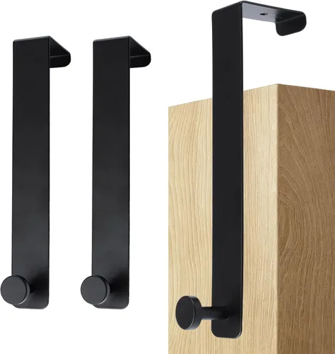 Miniatura 12 de Over Cabinet Door Hooks, 8Pcs Plastic Over Door Single Hooks Multi-Purpose Over The Cupboard Drawer Hooks Space-Saving Hanger Extender Clips Hooks
