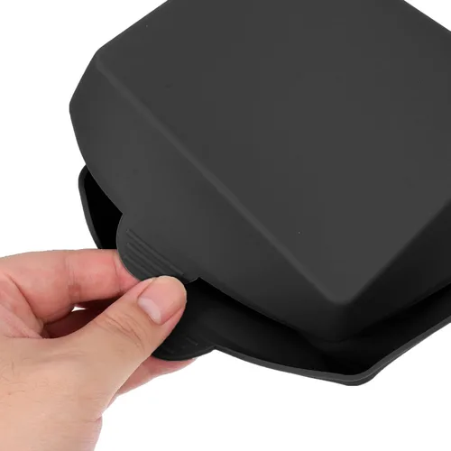 Miniatura 9 de UPKOCH Bandeja de silicona negra para hornear, divisores de sartén para horno, asas resistentes a prueba de calor, bandeja antiadherente, juego