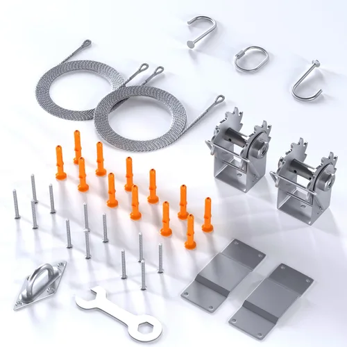 Miniatura 12 de Amgo Paradise - Accesorios para poste de vela para toldo, abrazadera de anillo en D para toldos de alta resistencia, postes de repuesto versátiles
