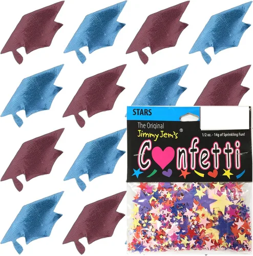 Miniatura 84 de Confetti Grad Cap Negro, Azul Marino Combo - 2 bolsas de media onza (1 oz)