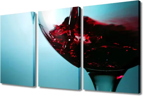Miniatura 123 de Obra de arte para paredes del hogar, 3 paneles de letras de vino tinto, pinturas de corcho, impresiones HD, arte de pared de corcho de vino sobre