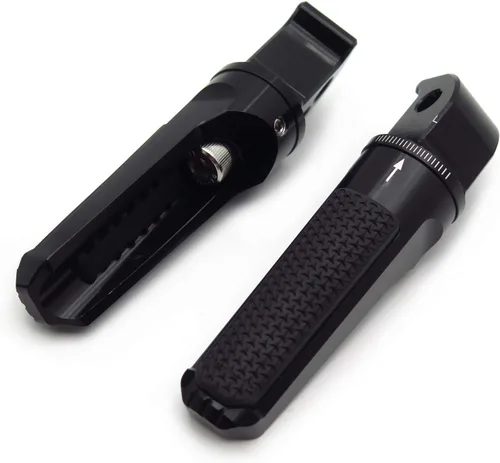 Miniatura 6 de Estriberas ajustables CNC Reposapiés Compatible con YZF TMAX XMAX N-MAX FZ1/FZ6 XJR1300/1200 MT03/MT07/MT09/MT10 [P/N: GZSP-SP-011-Y2]