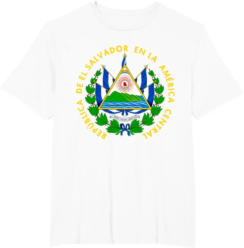 Miniatura 15 de Camiseta con diseño de emblema de la bandera de El Salvador