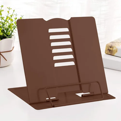 Miniatura 37 de MSDADA - Soporte de libros de escritorio, soporte de libros de lectura, de metal, ajustable, para libros de cocina, documentos, portátil
