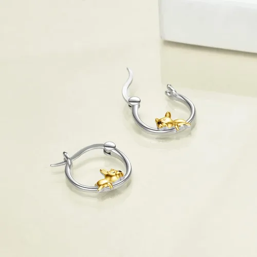 Miniatura 47 de VONALA Bonitos aretes de aro de plata de ley 925, regalos de cumpleaños para mujer