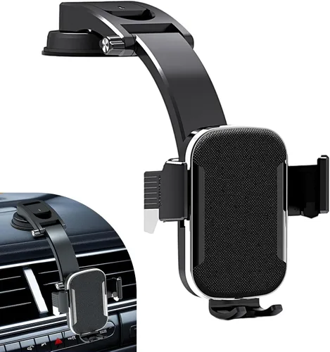 Soporte para teléfono de automóvil, ABS antideslizante y antigolpes, soporte de teléfono para tablero de instrumentos, soporte de celular ajustable