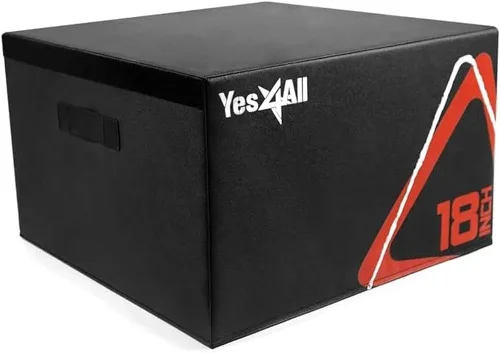 Miniatura 15 de Yes4All Caja pliométrica ajustable de espuma suave, entrenador de saltos - Para ejercicios pliométricos y acondicionamiento, múltiples variaciones