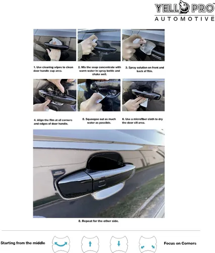 Miniatura 7 de YelloPro - Protector de pintura transparente para manija de puerta 3M Scotchgard antiarañazos, protector de pintura para Jeep Wrangler 2Dr 4Dr SUV