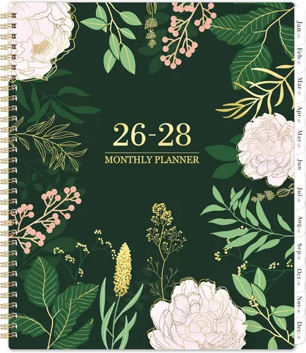 Miniatura 9 de Agenda mensual 2026-2027 – julio 2026 – diciembre 2027, agenda mensual 18 / calendario 2026-2027, 9 x 11 pulgadas, 18 meses, pestañas coloridas