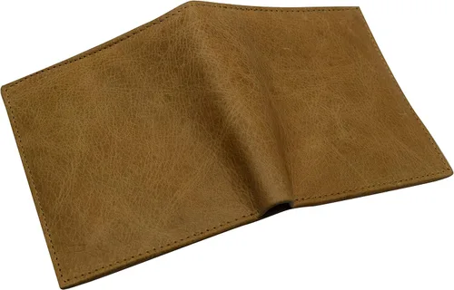 Miniatura 6 de MARSHAL RFID Bloqueo 2 ID Bifold Hipster Tarjeta de Crédito Billetera Genuina Cuero de Vaca, Beige Bronceado, Bifold