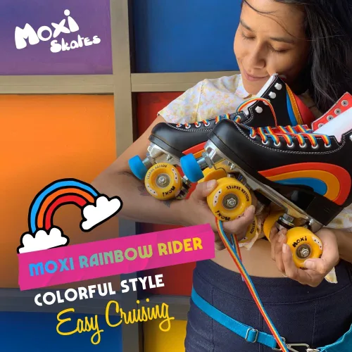 Miniatura 2 de Moxi Rainbow Rider - Patines de ruedas para mujer, hermosos, duraderos, de apoyo con forro acolchado, una placa resistente y ruedas suaves