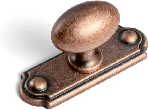 Miniatura 11 de Goo-Ki 1.2 Pulgadas (36MM) Manijas de Gabinete Ovaladas de Latón Antiguo, Aleación de Zinc para Cajones de Vestidor Armario, 6 Empaquetadas
