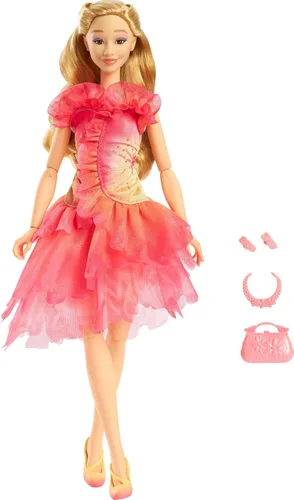 Miniatura 5 de Mattel Muñeca universal Wicked Glinda Fashion y accesorios con cabello rubio, posibilidad de posición y aspecto de salón extraíble