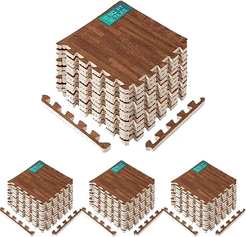 Miniatura 11 de Yes4All Alfombrillas Entrelazadas de EVA, Baldosas de Suelo tipo Rompecabezas, Acolchado de Suelo de Espuma con Borde para Muebles, Espacio
