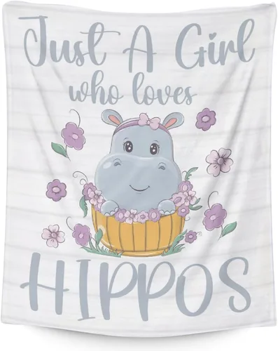 Miniatura 17 de Regalos de manta de hipopótamo, 76x102 cm Manta de hipopótamo suave de franela, regalos cálidos y ligeros de hipopótamo para niñas y niños